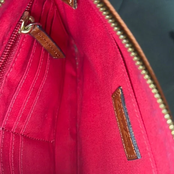 Dooney & Bourke Coral Pebbled Leather Wristlet Wallet